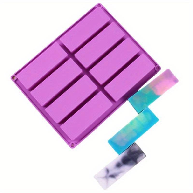 8 Cavity Cake Mold Rectangular Chocolate Silicone Mould Soap Mold Baking Mould Ice Cube Mold DIY Kitchen Tools Decoration Mold