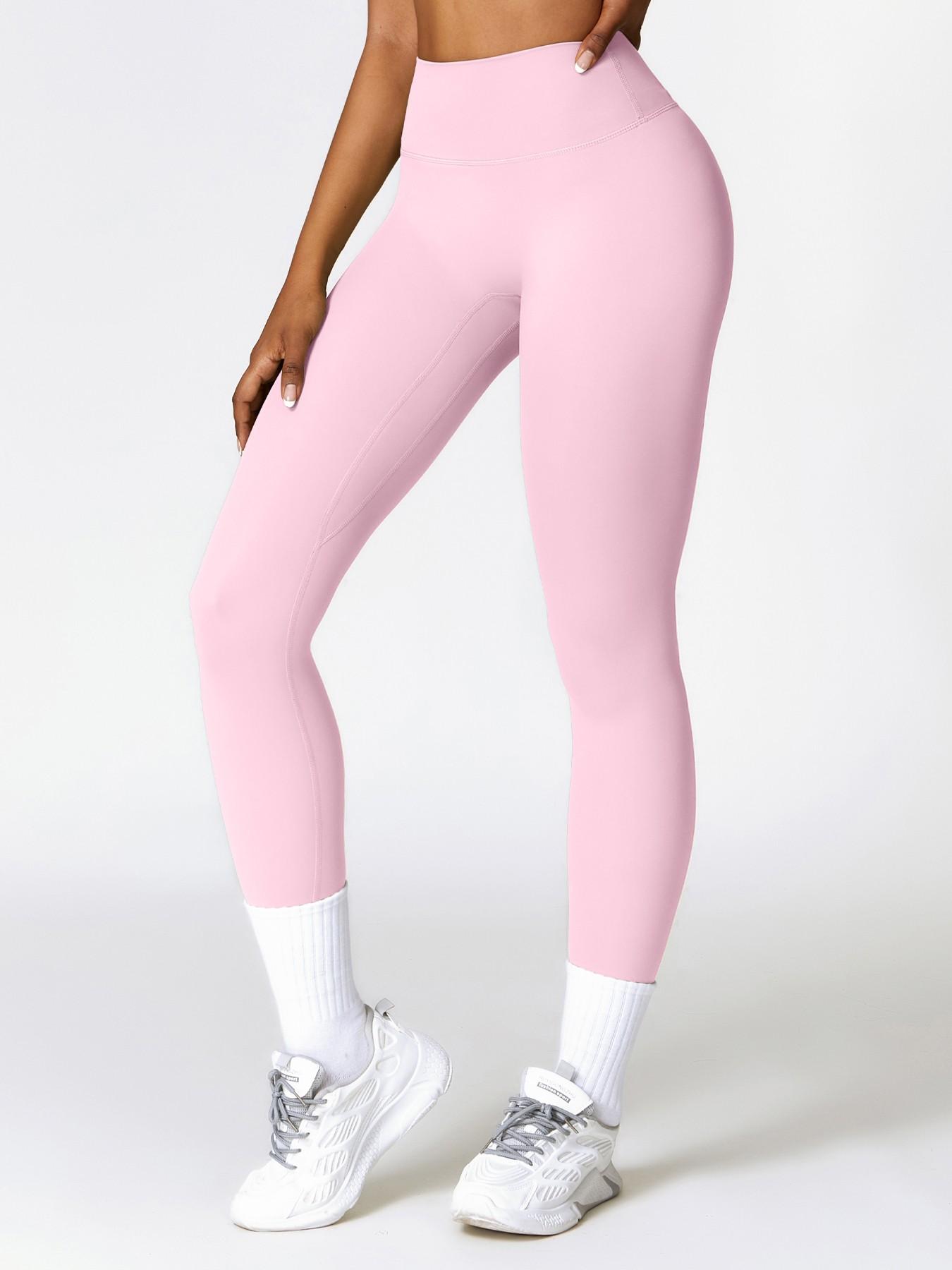 Women's High Waisted Sports Leggings, Solid Color Skinny Pants, High Stretch Yoga Leggings, Ladies Sportswear for Indoor Outdoor Wear, Yoga Pants Women