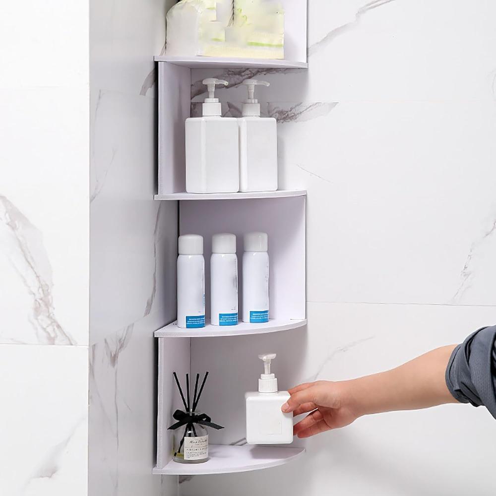 Wall-mounted corner partition shelf, creative floating bookshelf, multi-functional storage rack, Wall Mounted Organizer, a storage decoration for living room, bedroom and study, space-saving, green plant display shelf/book storage shelf