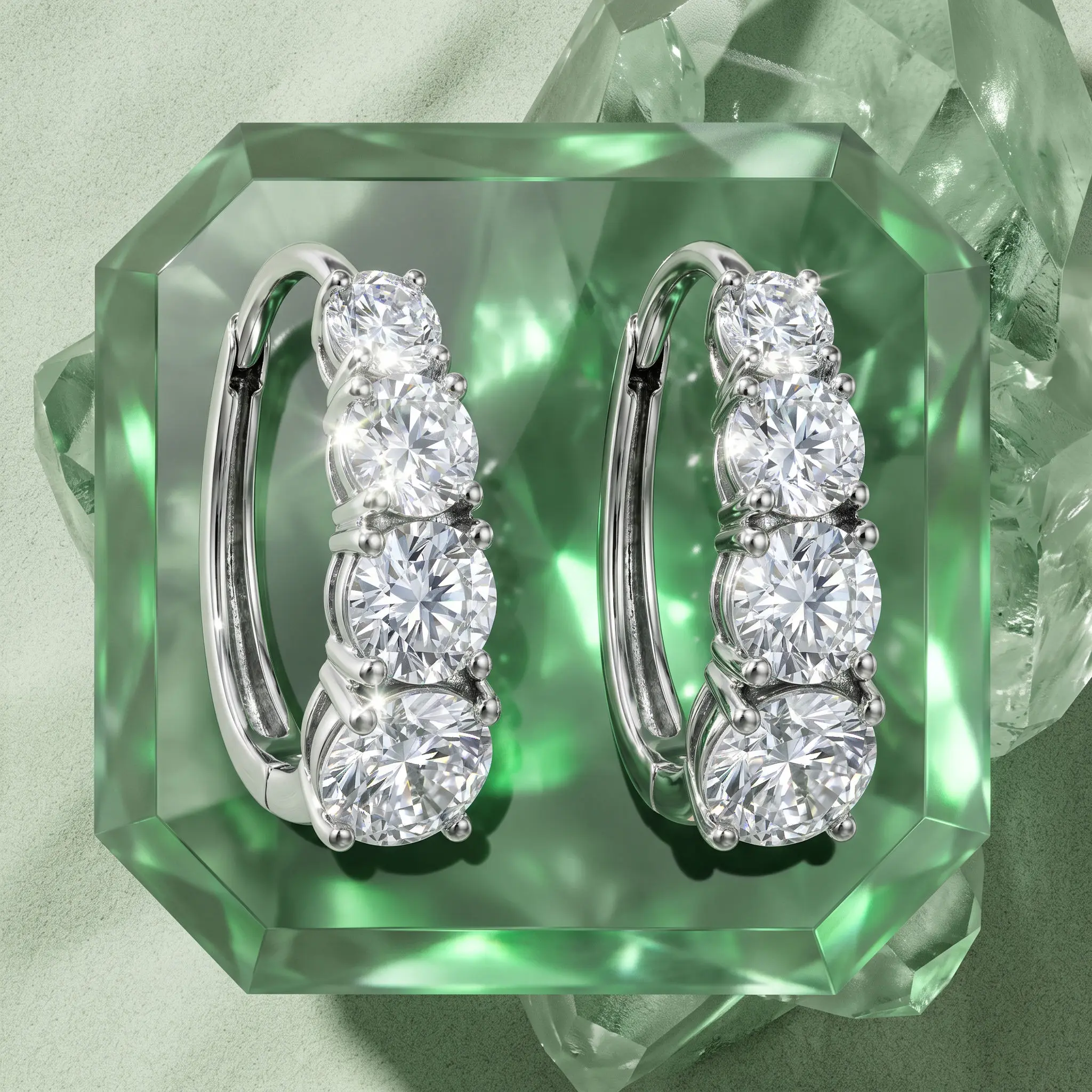 Brilliant Blue Moissanite Statement Drop Earrings, Solid 925 Silver Thick Plating Sparkly Halo Party Fine Jewelry for Her