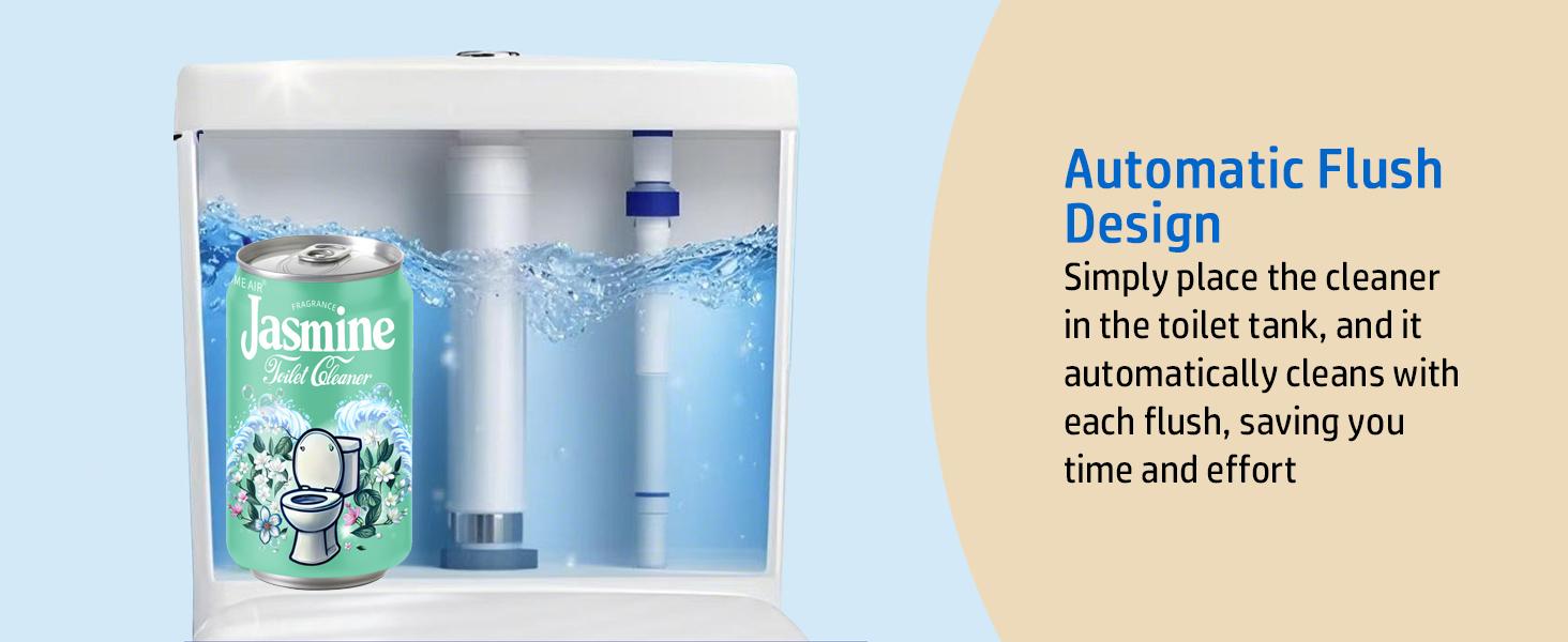 （Don’t Drink!) CloudMades Beverage Can Toilet Bowl Cleaner – Septic Safe Toilet Tablets in Bottle, 3 Scents (Ocean, Jasmine, Peach), Automatic Long-Lasting Toilet Cleaner, Powerful Stain Remover & Deodorizer