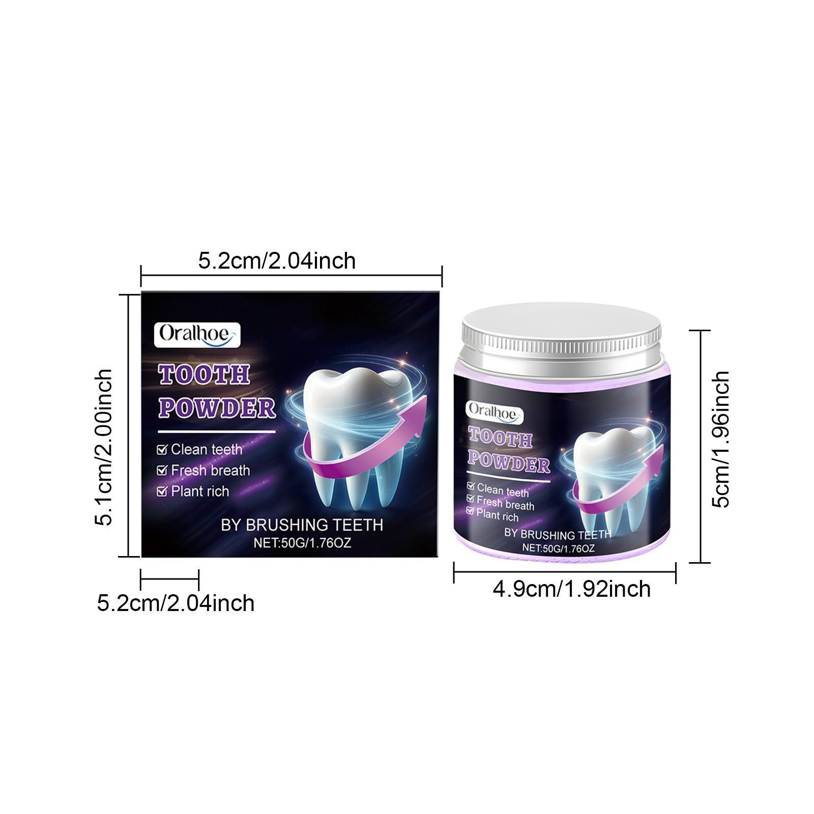Teeth Whitening Powder with Hydroxyapatite, Color Correction, Stain Removal, Teeth Stain Cleaner, Toothpaste Enhancer, 50g, Oral Hygiene Enhancement, Teeth Brightening Booster, Teeth Brightening Powder, Teeth Cleaning Powder