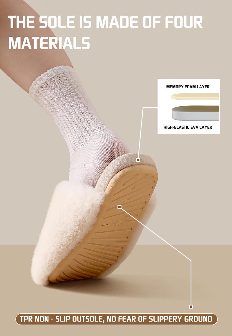 YASSIA Women's Fuzzy Cozy Plush Slippers | Anti-Slip Warm Winter House Shoes for Indoor & Outdoor