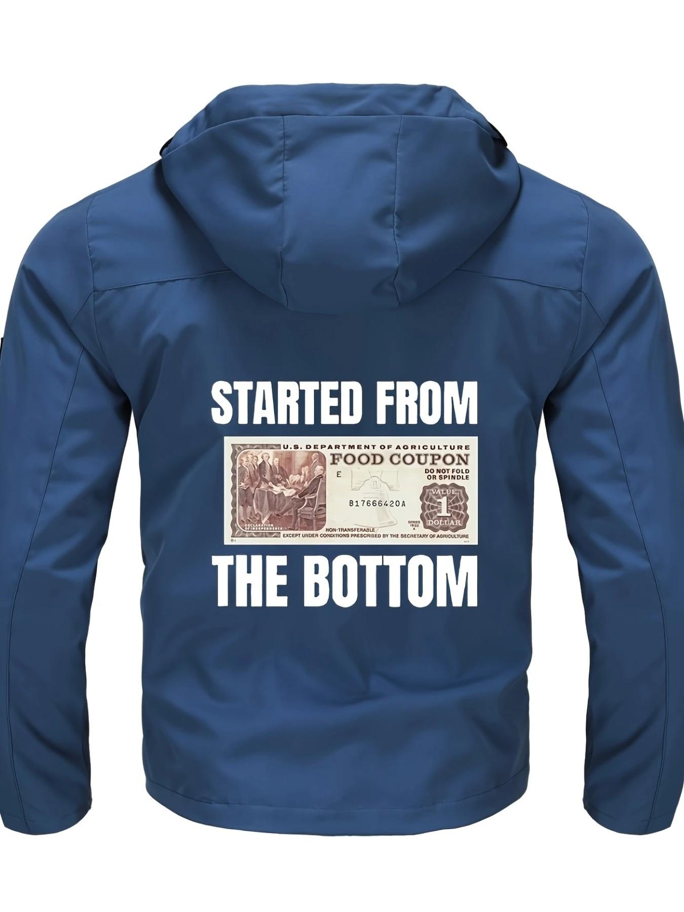 New Pattern Element Jacket, Dollar Print, All-Weather Outdoor Hiking Vest, Lightweight Durable Fabric, Casual Slim-Fit Outerwear