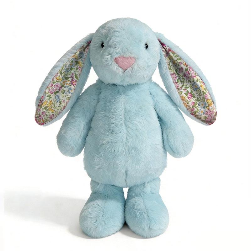 Cute Rabbit Plush Toy, Floral Lop-Eared Bunny Plush Doll, Childhood Stuffed Animal, Birthday Gift, Christmas Gift for Children, Home Decoration