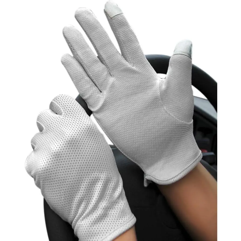 Men Women Summer Driving Gloves UV Protection Non-Slip Touchscreen Cotton Outdoor Cycling MittensGift