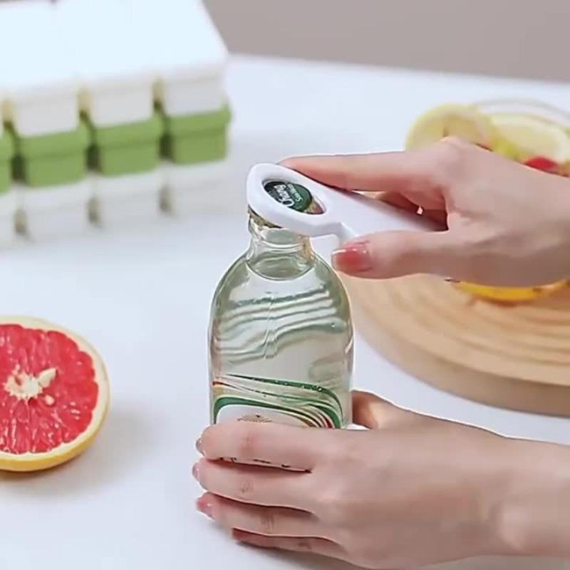 Magnetic 3-in-1 Stainless Steel Jar Opener, Non-Slip Labor-Saving Kitchen Gadget for Home, Effortless Can & Bottle Cap Opener, Easy Twist Lid Tool for Jars, Beer Bottles & Cans, Multifunctional Opener for Seniors & Weak Hands