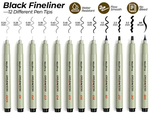 Nicpro 58 PCS Art Drawing Supplies Kit in Leather Case, Art Mechanical Pencil Set with Metal Drafting Pencil 0.5 & 0.7 & 0.9 & 2mm, 12 Micron Pen, Sketch Book, 30 Tube Lead Refills for Sketching