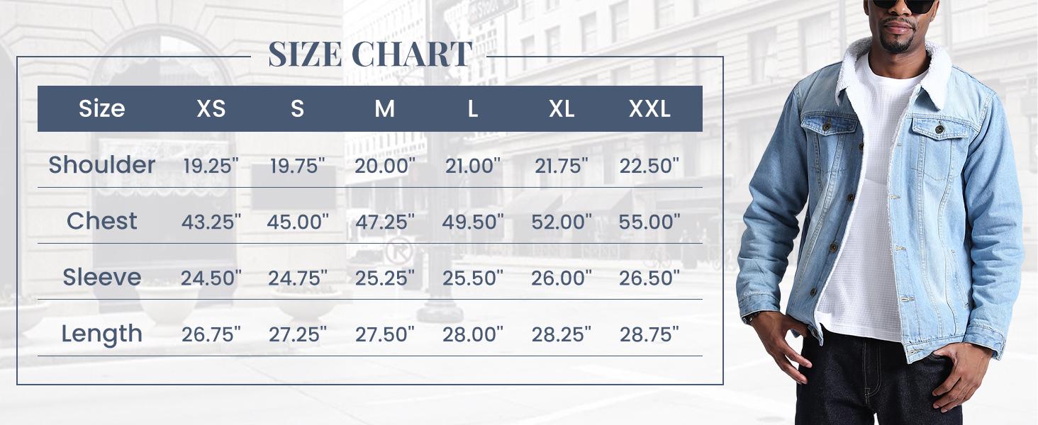 Kingapril Men's Sherpa Fleece Lined Denim Jacket Warm Winter Trucker Jacket Cowboy Jean Jacket Casual Soft