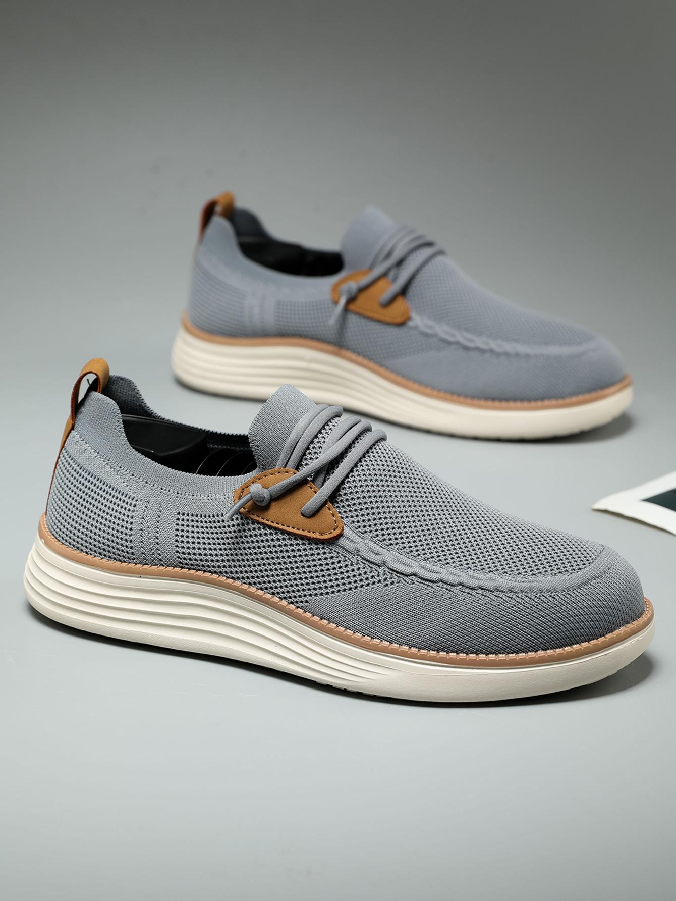 Men's Mesh Sneakers Oxfords Business Casual Walking ShoesTennis Comfortable, Lightweight Comfortable Sports Running Shoes，Knitted Mesh Breathable And Comfortable Platform Sneakers