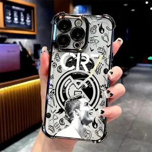 SU!CR7 Cristiano Ronaldo Football Star Phone Case Transparent soft back cover with premium drop and shock protection, trendy CR7 iconic design. Compatible with iPhone 17 Air 16 15 14 13 12 11 Pro Max Plus Samsung S26 S25 S24 S23 S22 Plus Ul; also fits Red