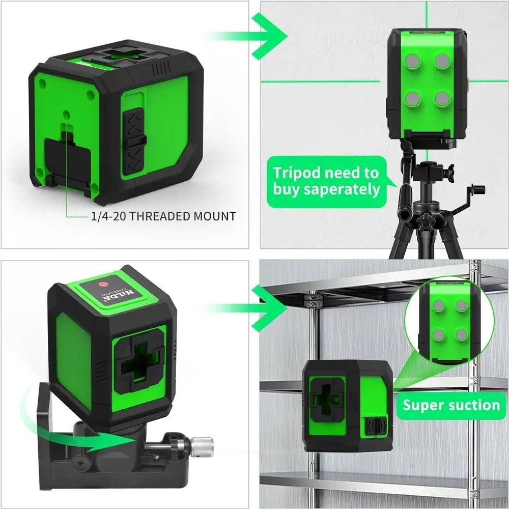 2-line laser level, self leveling laser, high-precision automatic calibration, decoration building tools, universal indoor and outdoor, waterproof and fall-proof, Laser Measuring Tool