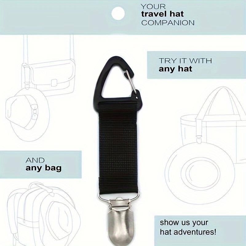 Travel Hat Clip - Conveniently Hangs on Bag, Securely Holds Hats, Ultra-Lightweight, Portable, Essential Accessories for Handbags, Backpacks, Luggage - Perfect for Travel, Commutes, Outdoor Activities