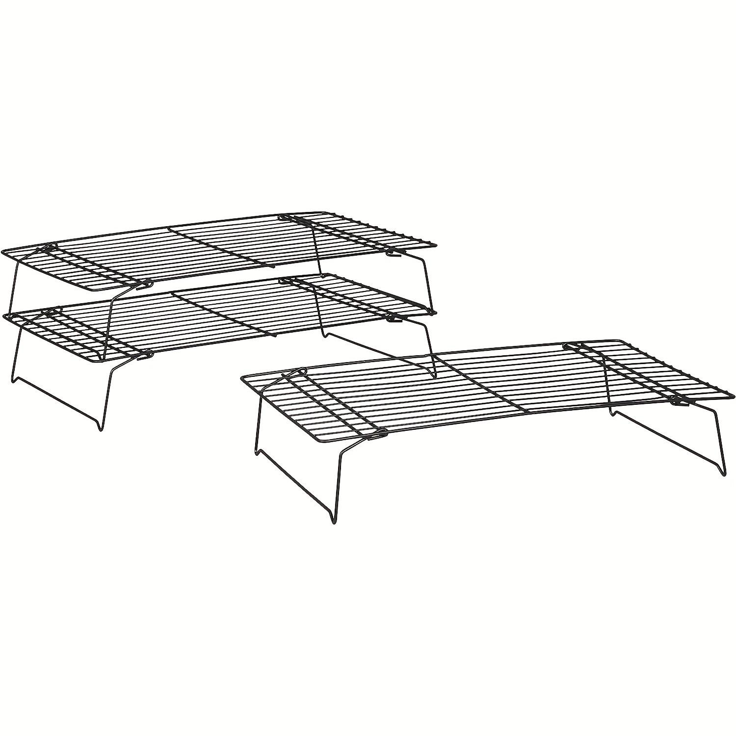 Baking Three-Tier Cake Stand Foldable Bread Cooling Rack Cookie Mesh Non-Stick Cooling Tray for Bakers