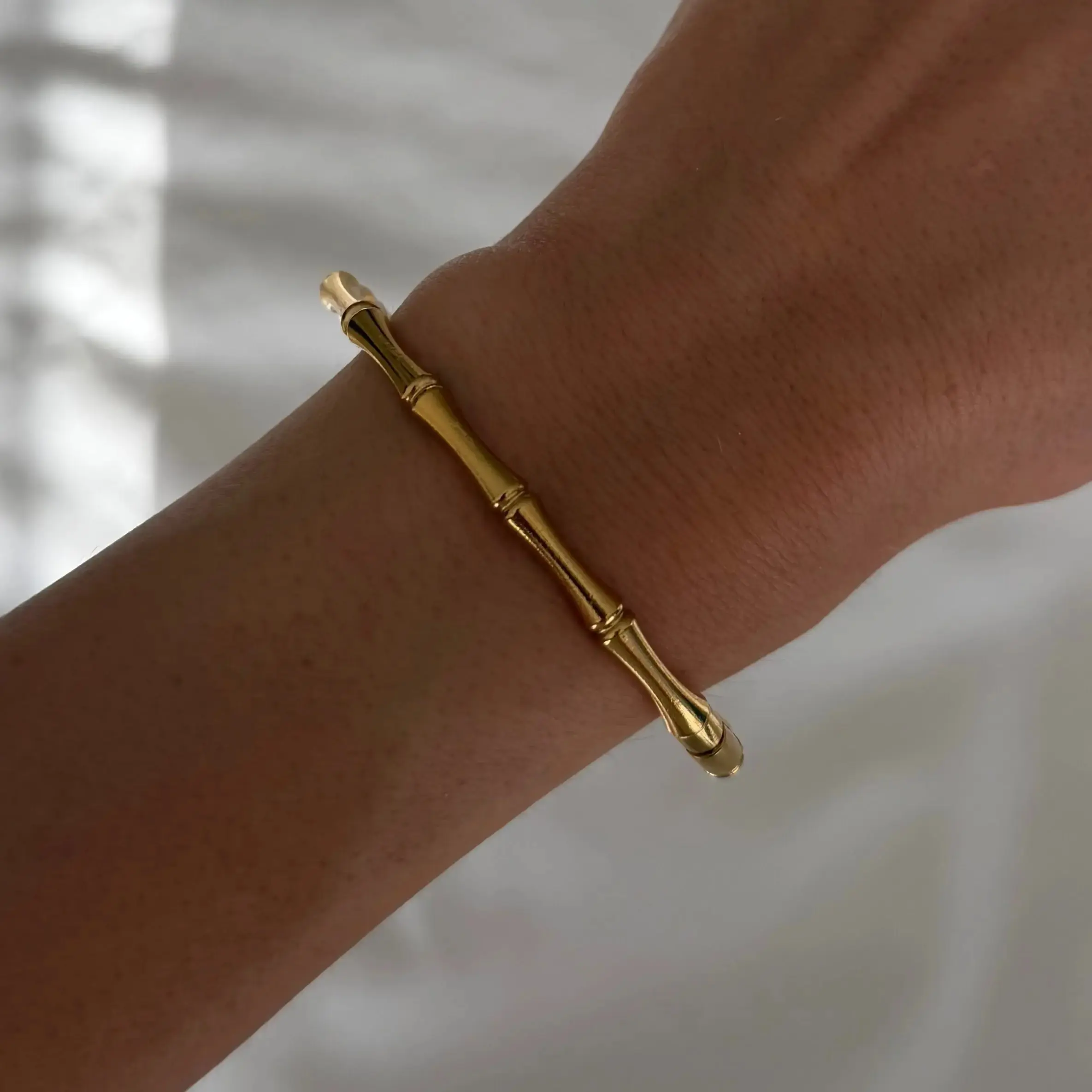 Gold or Silver Plated Women's Hypoallergenic Palm Springs Bangle Bracelet