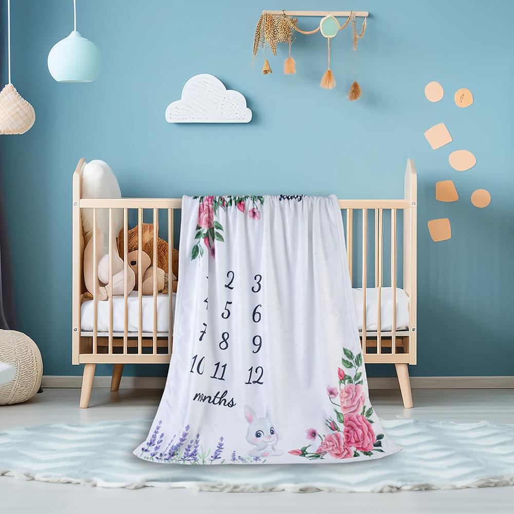 Vmaisi Baby Milestone Blanket Soft Swaddling Photo Prop for Boys Girls 100x80 CM Growth Tracker Baby Shower Gift Vmaisi Baby Milestone Blanket Soft Swaddling Photo Prop for Boys Girls 100x80 CM Growth Tracker Baby Shower Gift