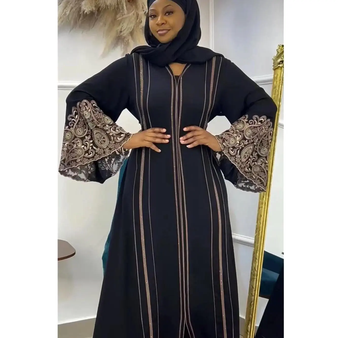Ramadan Abaya Dubai Kaftan Muslim Hijab Dress Cardigan African Evening Dresses For Women Kimono Robe Femme Caftan Islam Clothing