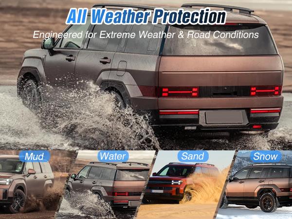 Nilight Mud Flaps for Hyundai Santa Fe 2024 2025, No Drilling Precision Fit Exterior Accessories Heavy-Duty Splash Guards Protection, Front & Rear Set Truck Automotive Vehicle