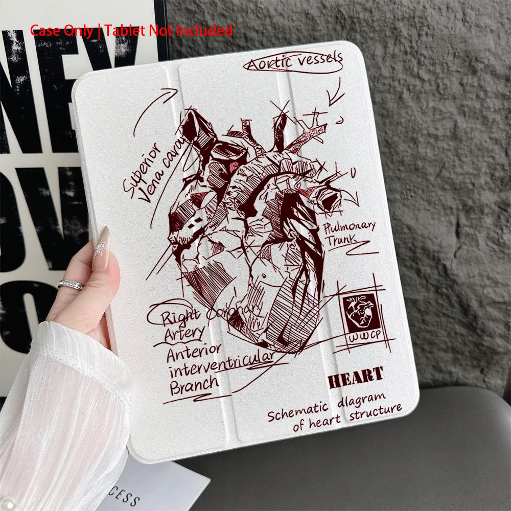 1 Piece Protective Folio Tablet Case with Pen Holder compatible with iPad 10.9/Pro11/10th/iPad7/8/iPad Air 4/5/iPad Pro/iPad Air 13(M3 2025)/iPad Air 11(M3 2025)/iPad Air 11(M3 2025)/iPad 11(A16 2025), Auto Sleep/Wake Function/Stylish Tablet Accessories