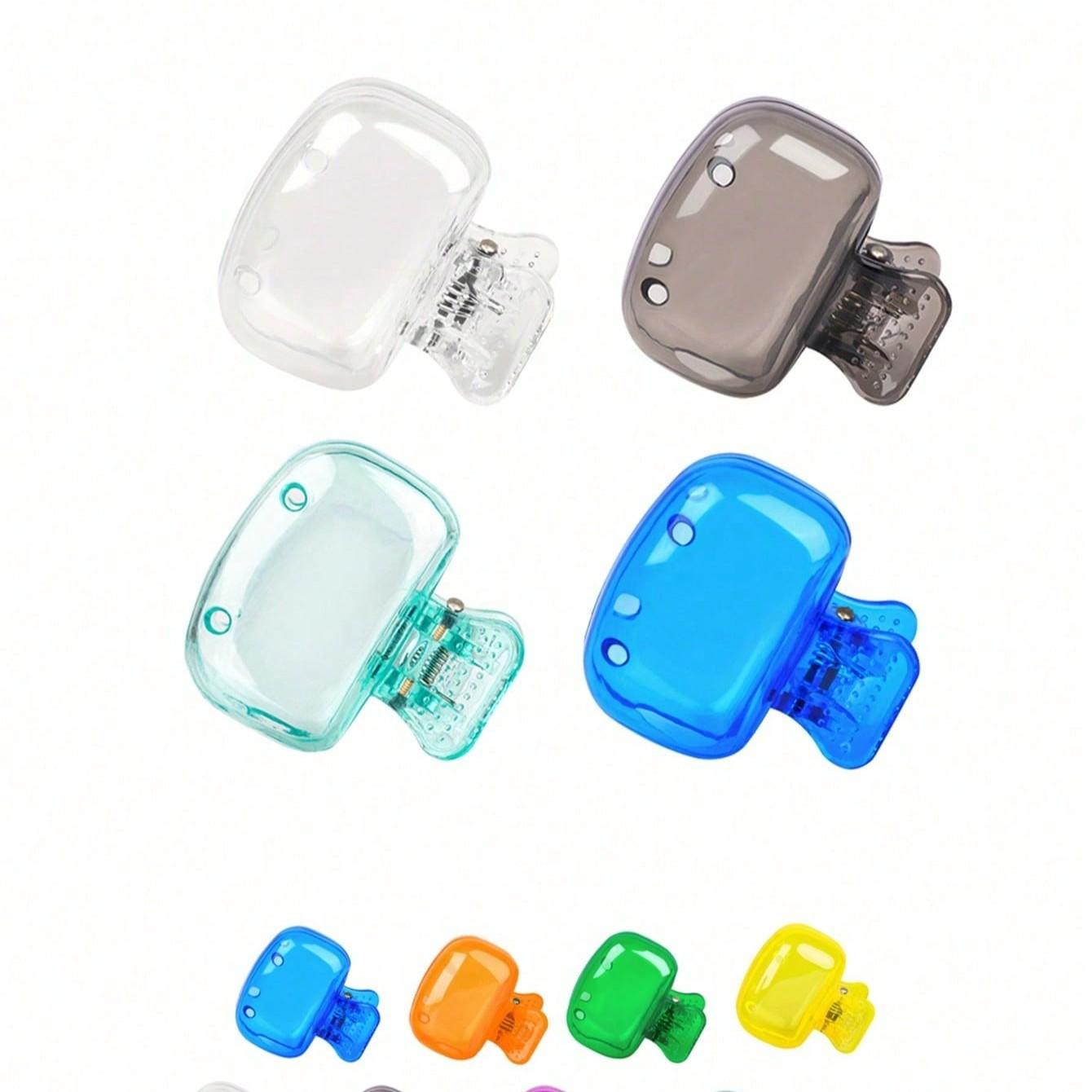 10/4/1 PCS-Portable Toothbrush Holder Set, Transparent Colorful Travel Toothbrush Covers, Plastic Clips for Bathroom, Home, Travel, Camping, School, Business