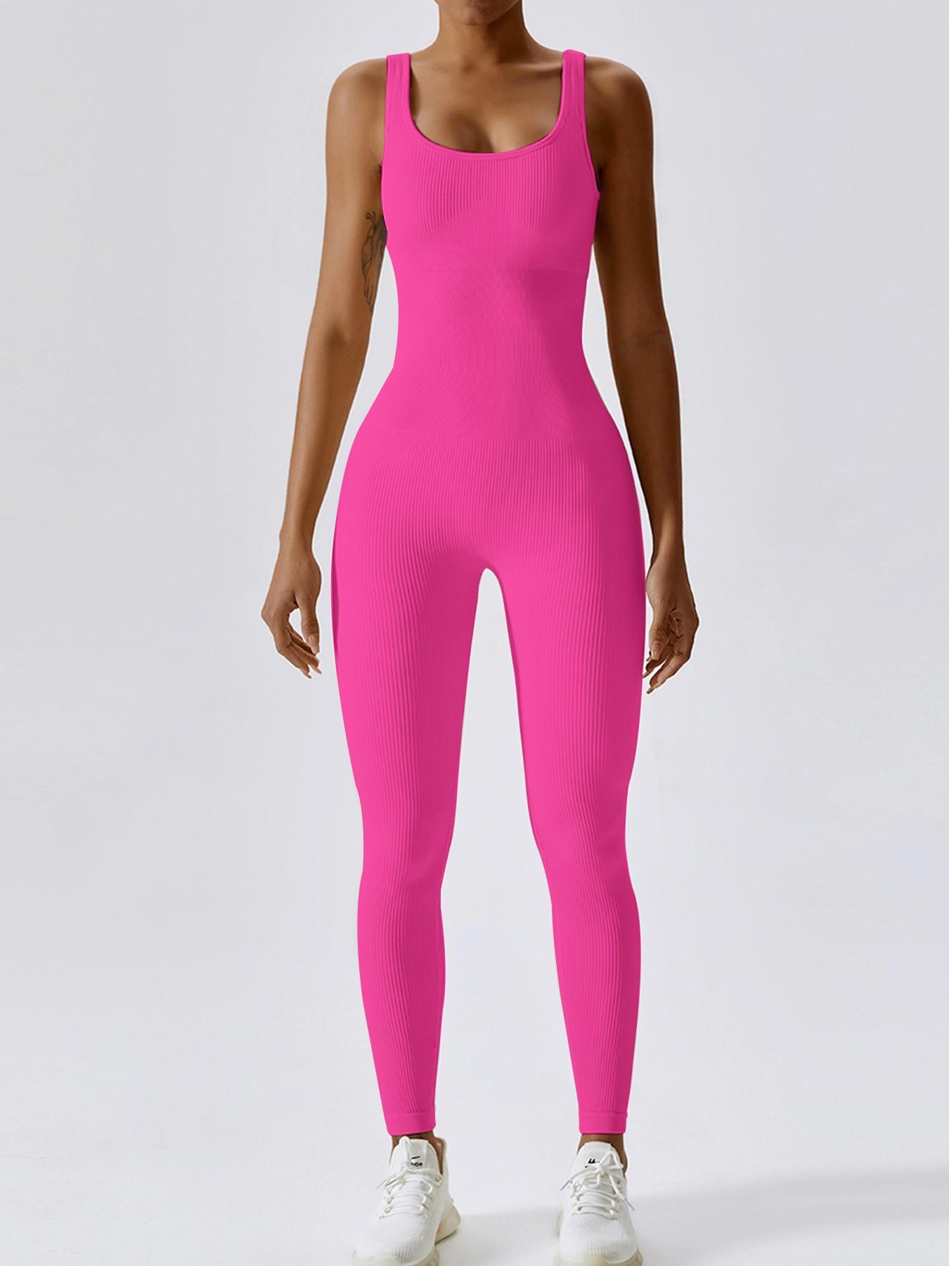 Women's Fitted Knit Jumpsuit for Layering or Outerwear, Comfortable Spring/summer Activewear Set, Versatile Fashion for Daily Wear, Casual Jumpsuits