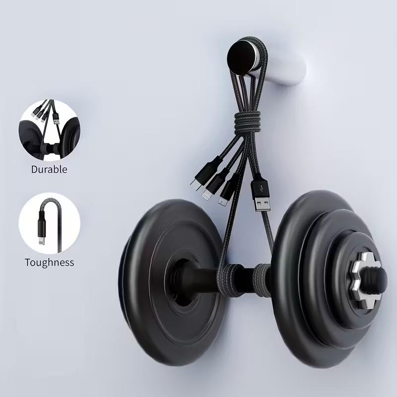 2-Pack Fast Charging Data Cables, Compatible iPhone Type-C Micro USB Devices, Nylon Braided Anti-Tangle Design, Fits Samsung Xiaomi Oppo Vivo Redmi