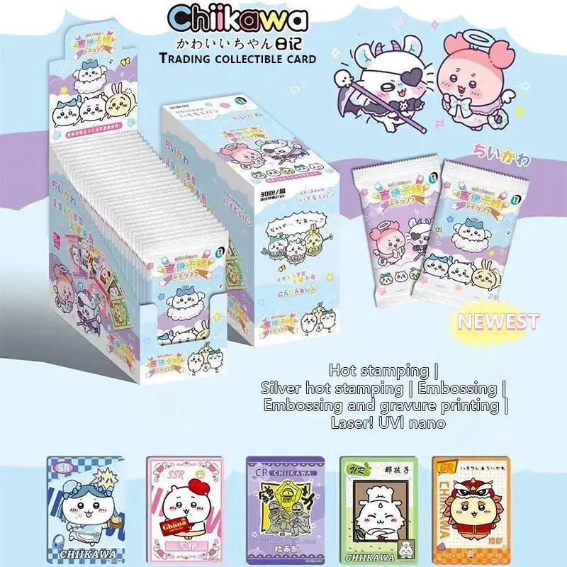 2026 hot item 90pcs New Chiikawa Collection Card Square Kausakijihouka Kawaii Character Anime Toy Card Cartoon Decorative Cute Gift Popular toys