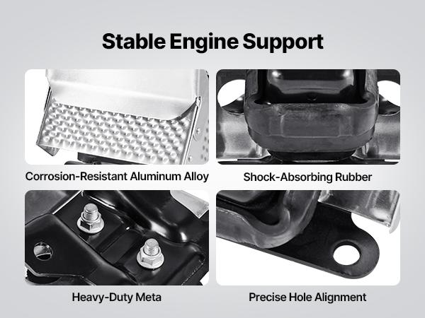 VEVOR Engine Motor Mount Kit Replacement, Set of 2, Compatible with 2007-2013 Chevrolet Silverado 1500 5.3L V8, Replace OE# A5365, A5365, Secure Support, Left and Right Front Mounts