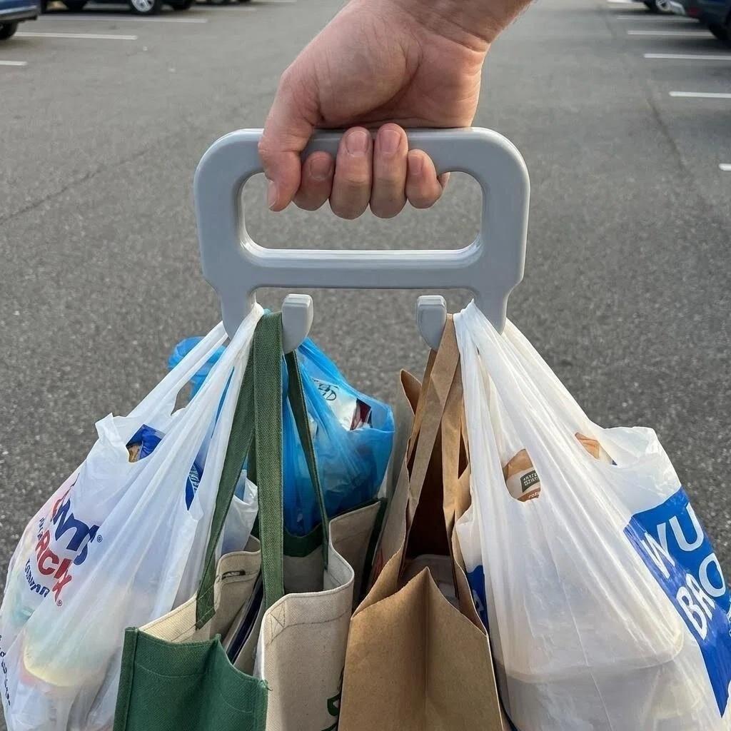 Supermarket Shopping Bag Handle Holder, Grocery Bag Stand, Durable & Convenient Design,Durable Bag Carrier for Shopping Bags