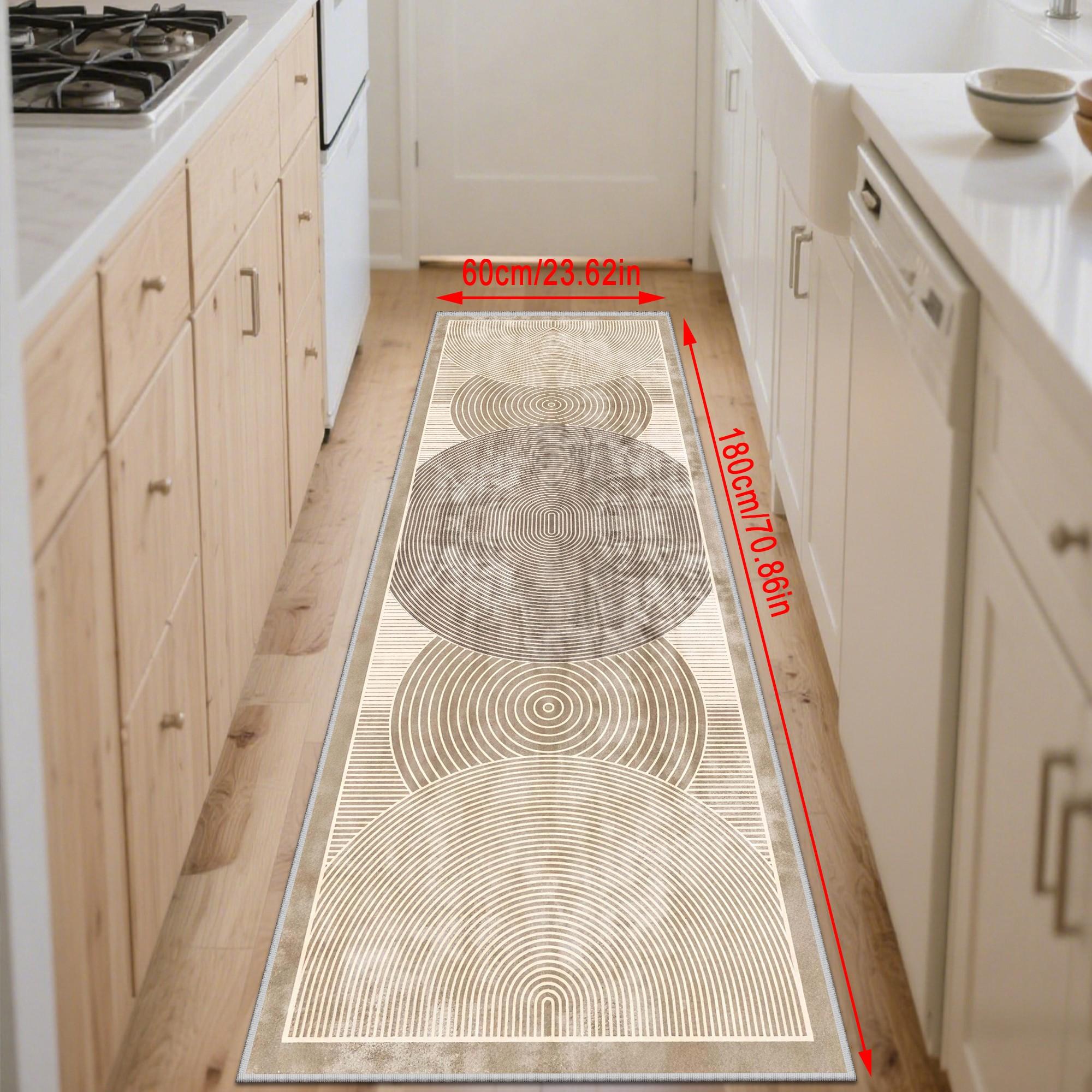Nordic Style Long Runner Rug, Easy Clean Hallway Kitchen Mat, Soft Comfortable Bedroom Bedside Carpet, Ideal for Laundry Room Home Decor