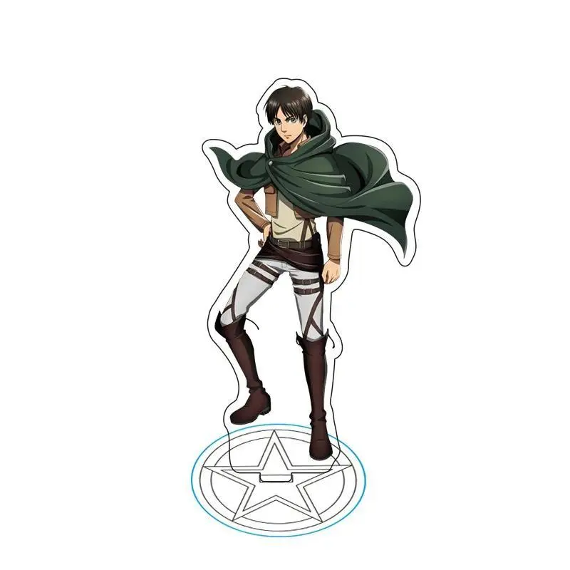 Attack On Titan Eren Mikasa Levi Wings Of Freedom Acrylic Figure Display Cartoon Stand Model Plate Anime Ornament Keychain