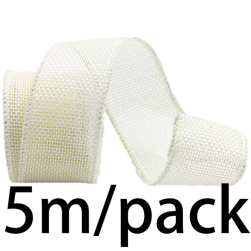 Hemp Ribbon for Large Bows and Wreaths, Imitation Hemp Ribbon, 4cm Width, 5m Length, Perfect for Christmas Tree Decor, Gift Wrapping, Tie Bands