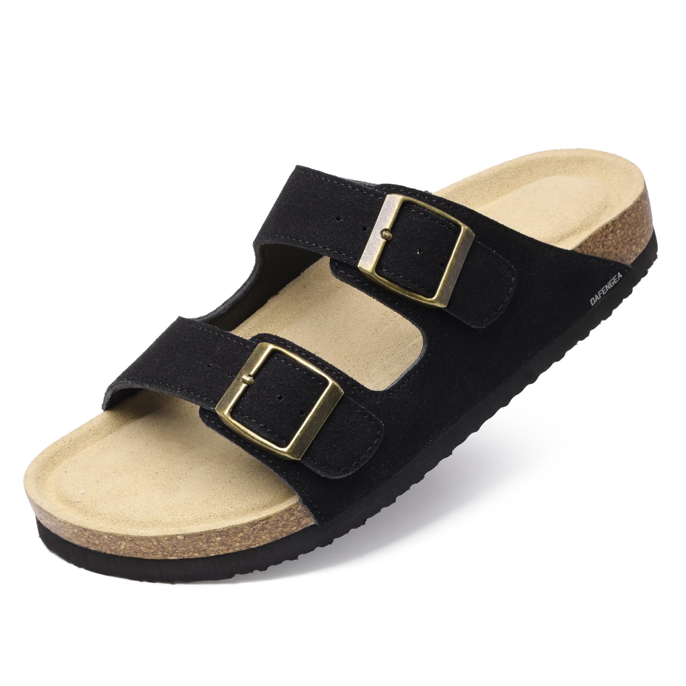 Women's Sandals Soft Footbed Adjustable Cork - Buckled Slip-On Sandals For Casual & Outdoor Wear Springfresh