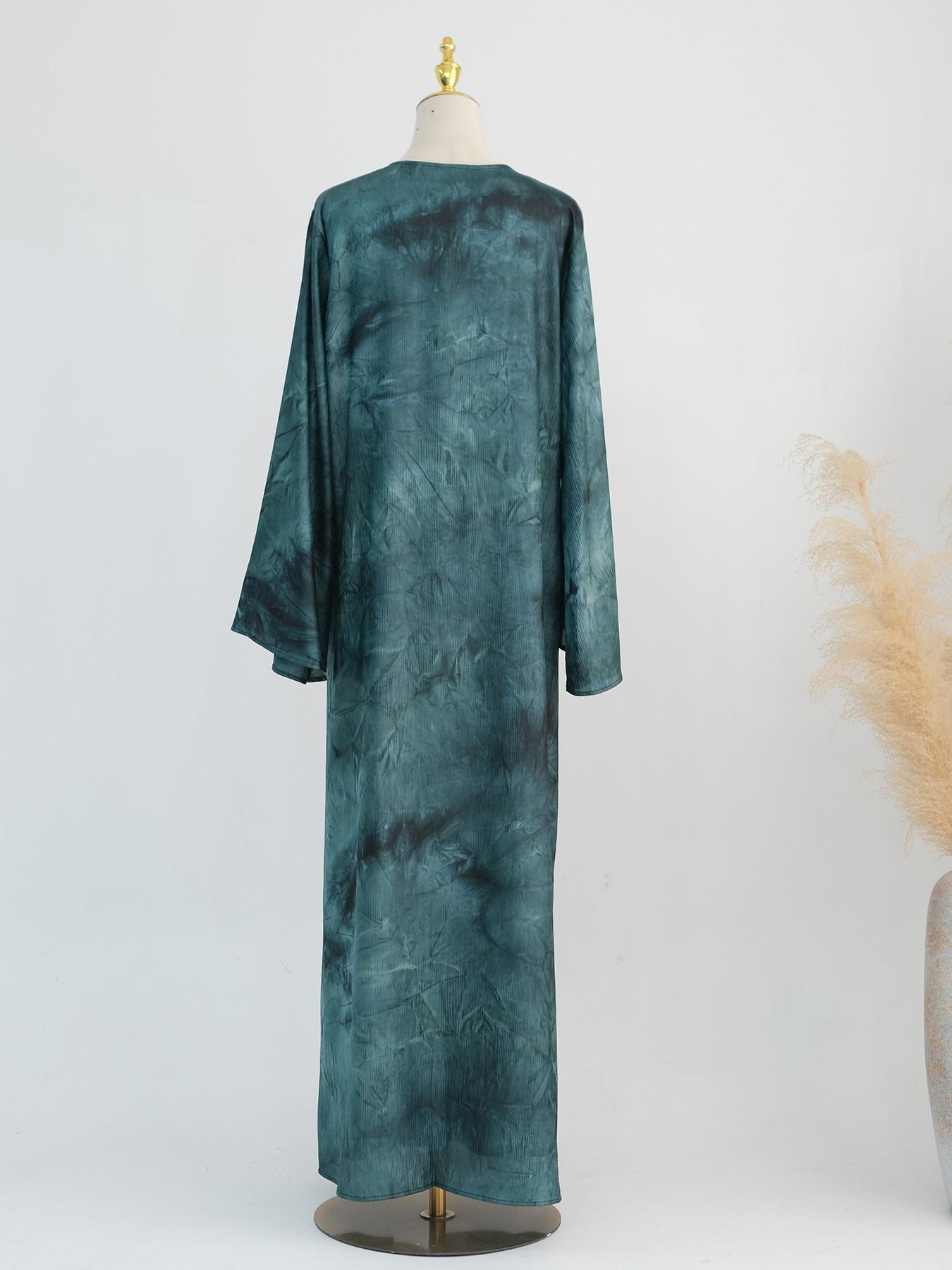 New Design Muslim Women Printed Long Cardigan Open Front Abaya, Elegant Comfortable Design, Perfect for Daily Wear, No Hijab Included