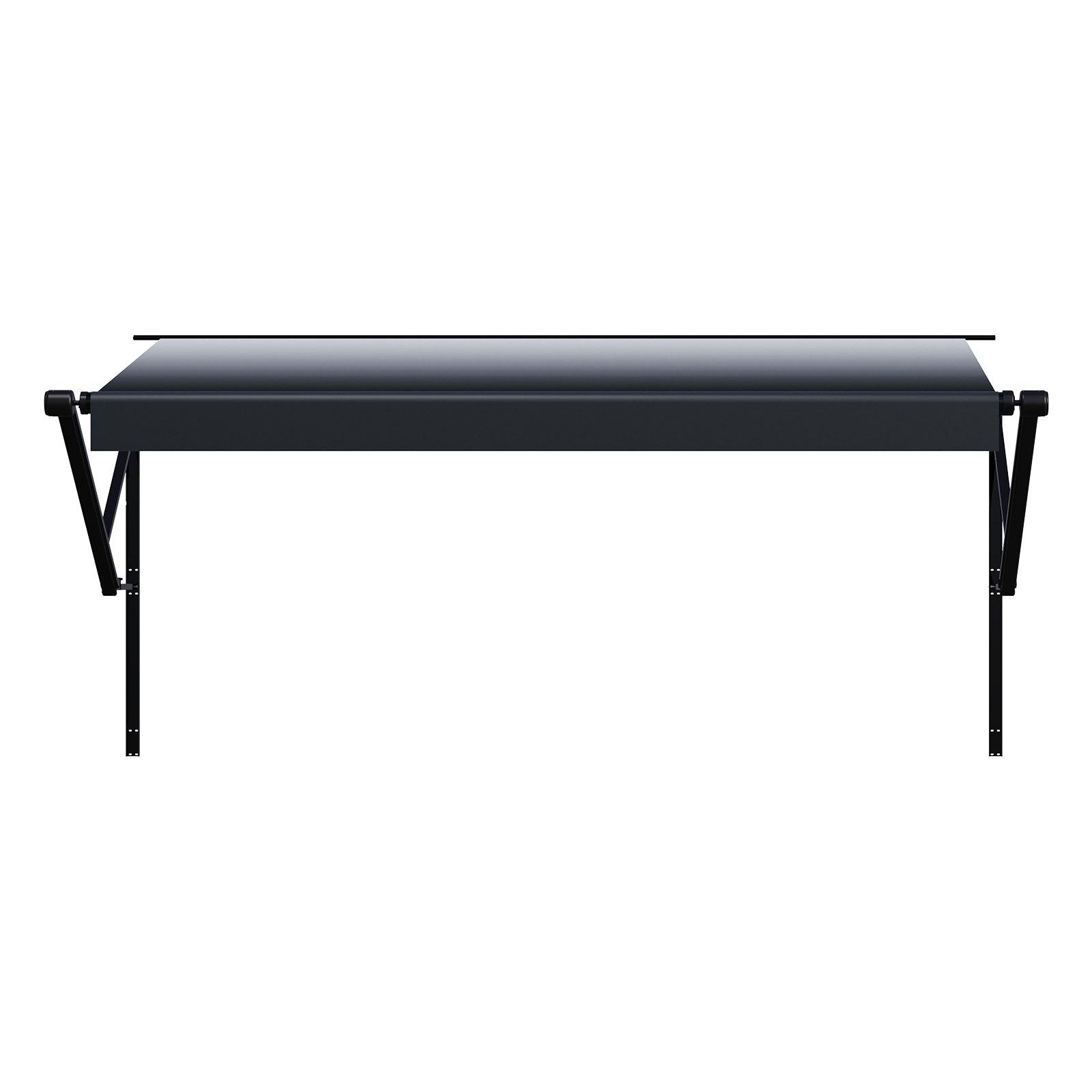 VEVOR Motorized Retractable RV Awning Complete Kit, 16' Sun Protection Outdoor Shade with Aluminum Alloy Frame, RV Accessories for Most RVs, Black Fade