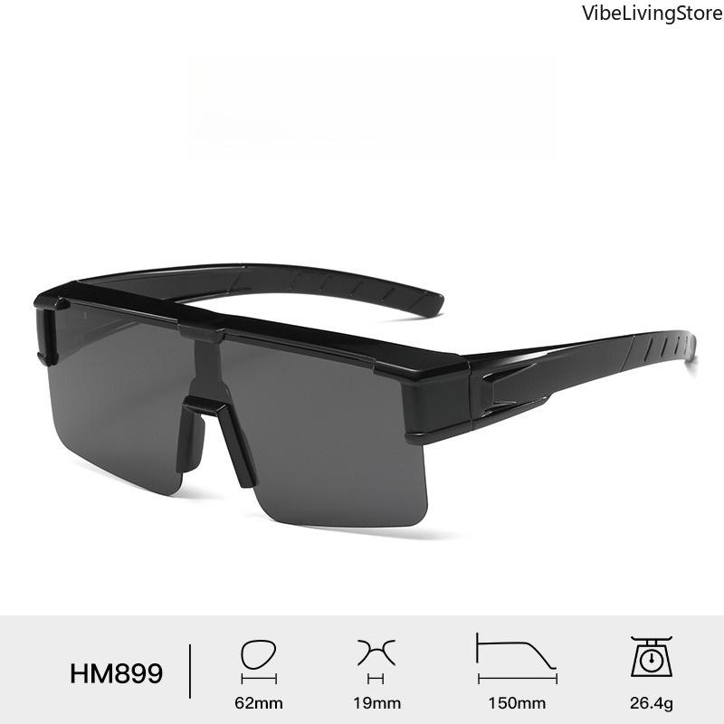 Fit-Over Clip-On Sunglasses, 2-in-1 Combo UV400 Protection Windproof Anti-Glare Sports Glasses