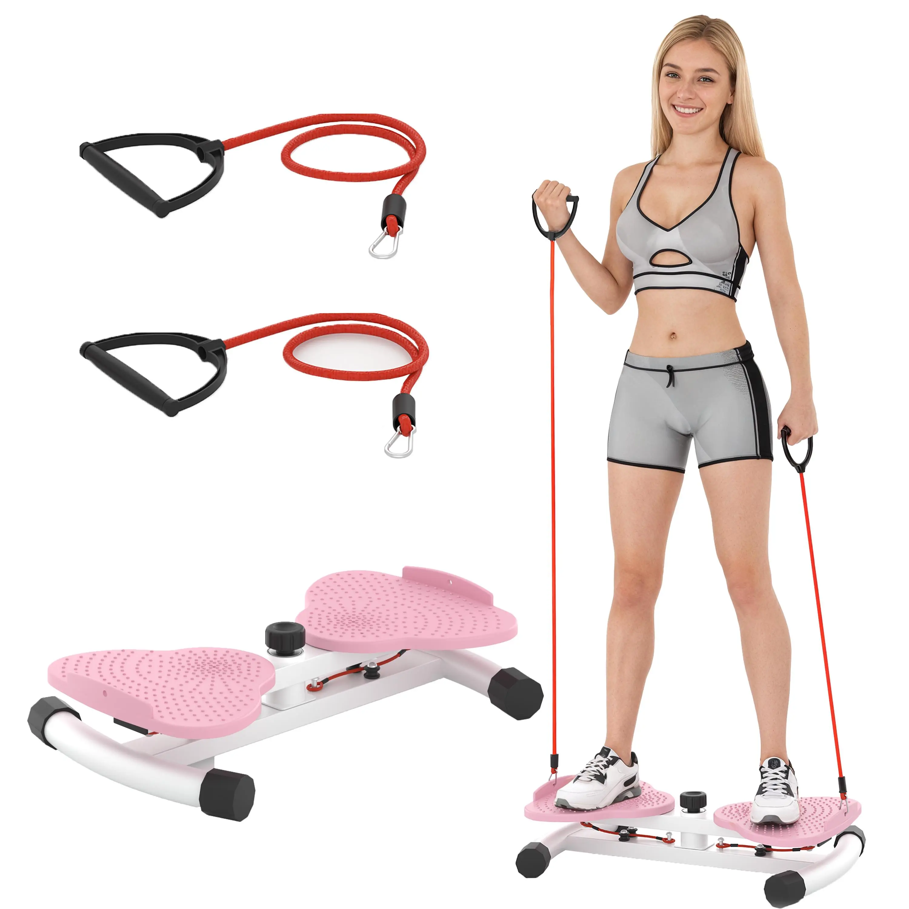 Waist Twist Machine  Can Stand with Feet Apart Double Non-slip No Noise Use Exercise Equipment Abdominal Roller Workout