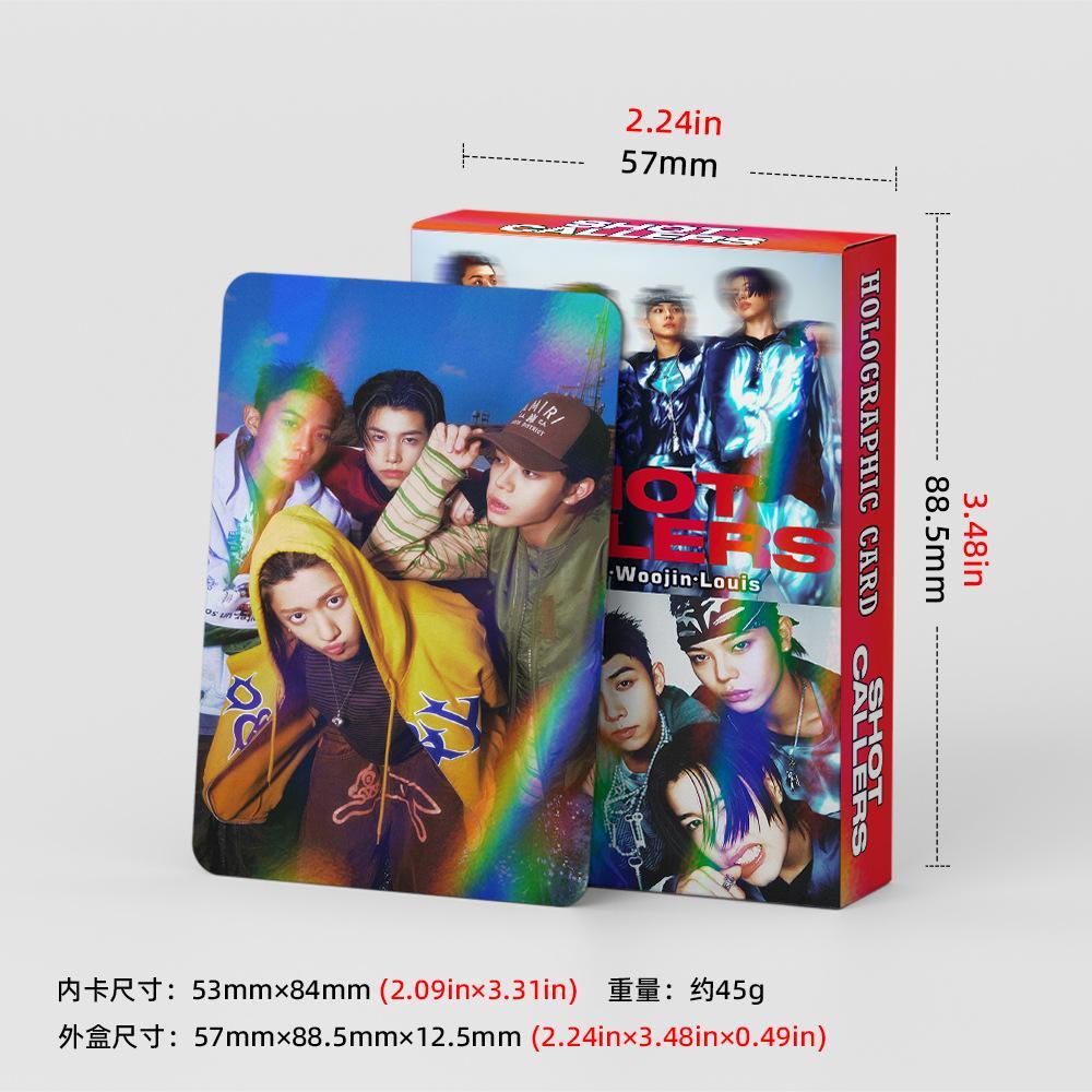 30PCS NEW KPOP LNGSHOT Facetime Louis Ohyul Ryul Woojin debut album SHOT CALLERS photocard holographic cards laser flash cards