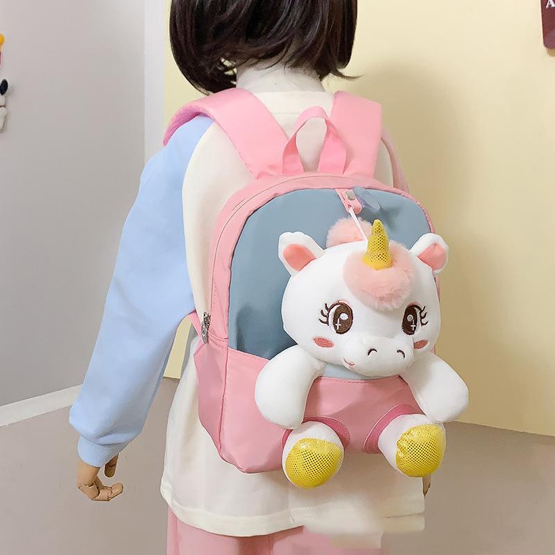Kid 3D Cute Backpack for 2-6Year Gift Stuffed Unicorn Girl Kindergarten Schoolbag Backpacks Preschool Plush Animal Baby Backpack