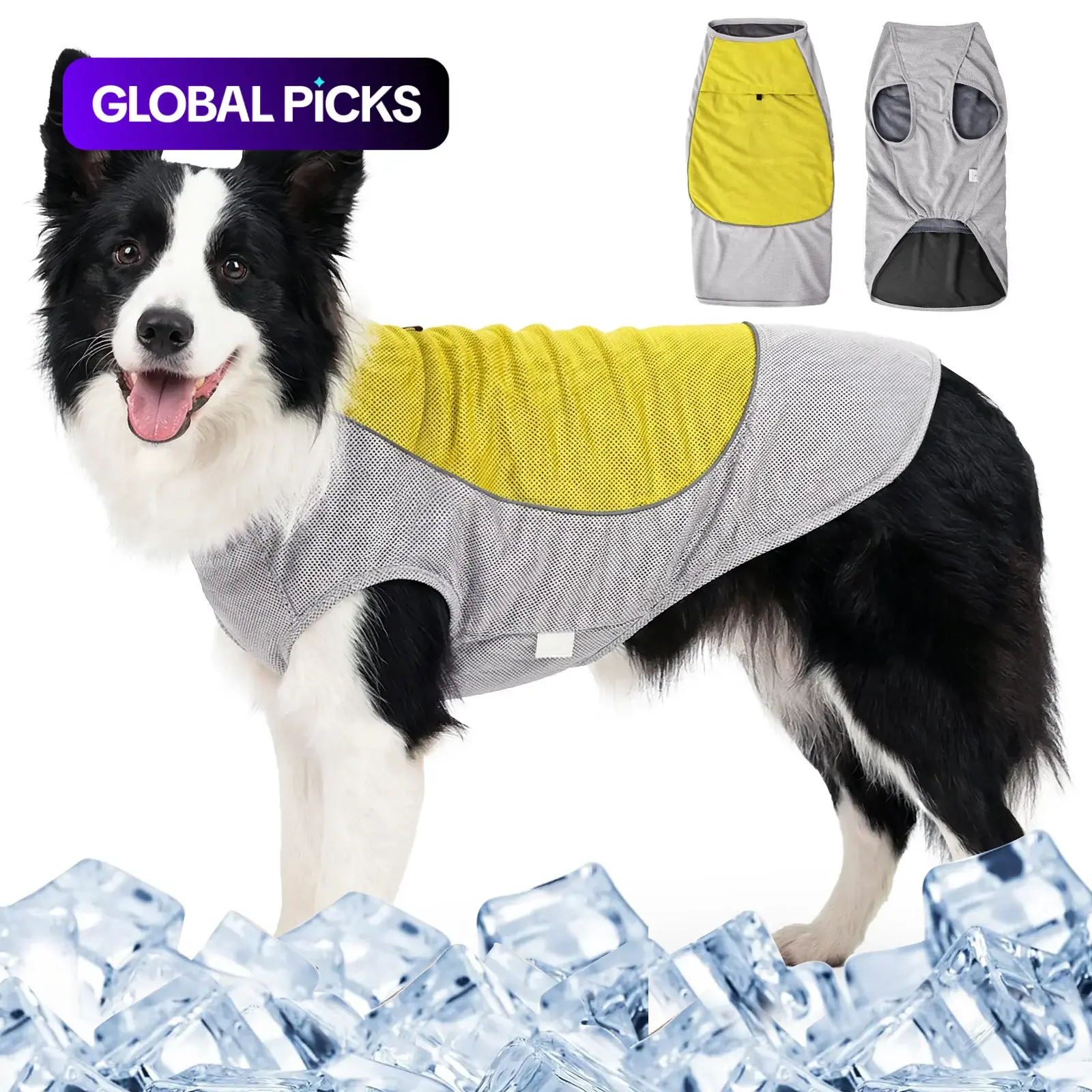 Dog Cooling Vest Water Activated with Ice Pack Pocket Reflective Strips Summer Dog Cooling Shirt XS-XXXL Husky Clothes #GLOBAL PICKS