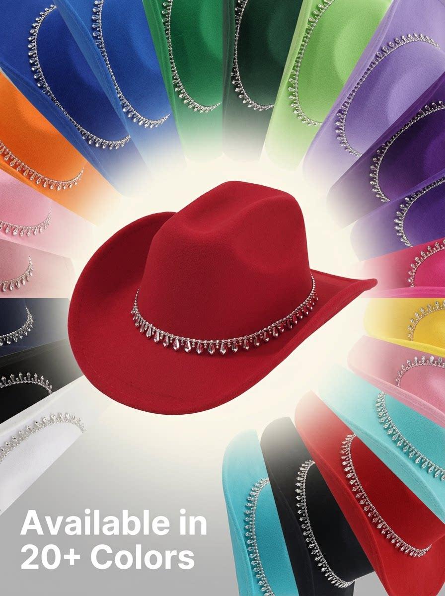 Unisex Western Cowboy Hat with Rhombus Sword Design, Elegant Wedding Accessory, Perfect Gift for Engagements, Stylish Headwear