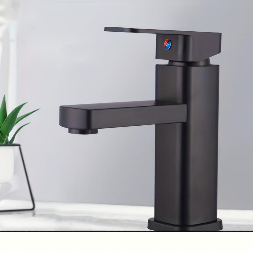 Plastic Cold Hot Water Faucet Set, Includes Two 60cm Supply Pipes, Bathroom Sink Faucet, Splash-Proof Dual Control, Adjustable Temperature, Kitchen Sink Faucet, Faucet Combo, Faucets for Bathroom Sinks