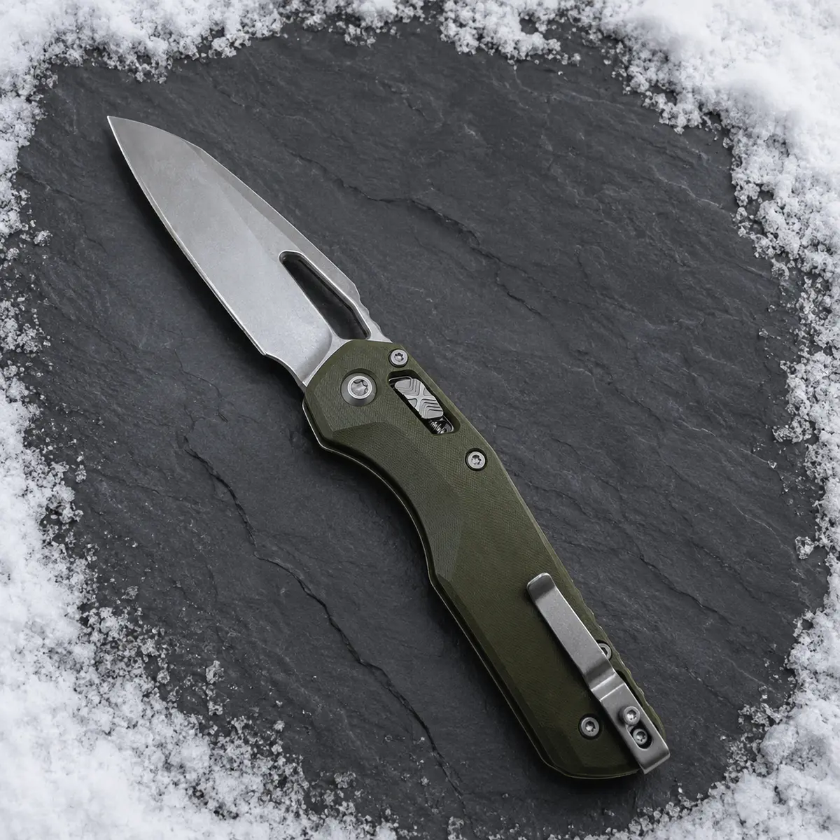 MSI Folding Knife with M390MK Steel – 3.6in Drop Point, G10 Handle, One-Handed Flick Open, Perfect for Outdoor Adventures, Home Projects, Work, Travel, and Gift Giving