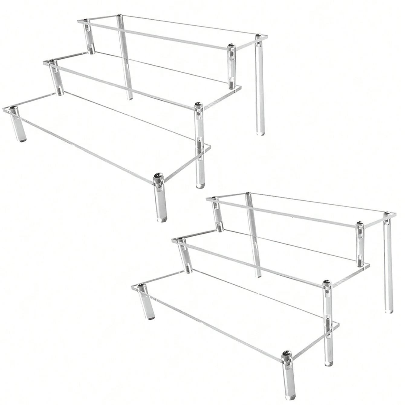 1PC Acrylic Display Stand, Transparent Acrylic Display Tube Holder for Perfume & Cosmetics, Single/tiered Design, Ideal for Showcase, Cosmetic Shelf