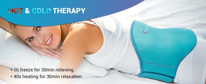 Ice Pack for Back Pain 2 Packs, Reusable Gel Lower Back Wrap, Hot Cold Compression for Lower Lumbar, Waist