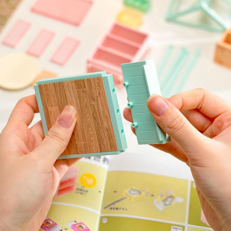 Rolife Blooming Tea Garden DIY Miniature House Kit DW013B with LED Lights Plastic Craft Kit & Decorative Ornament  Creative Gift for Adults Craft Lovers & Home Decor