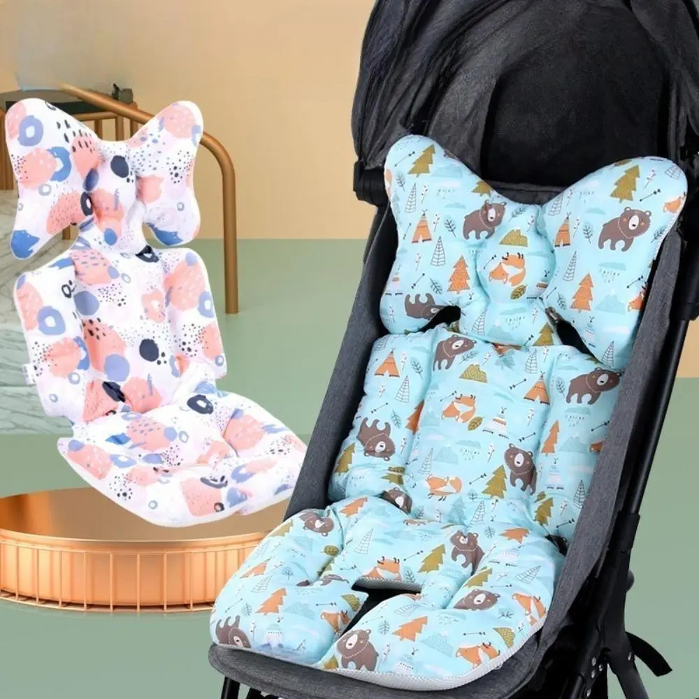 Stroller Cotton Cushion Pad - Soft, Breathable, Washable Universal Seat Liner for Pushchairs & Dining Chairs