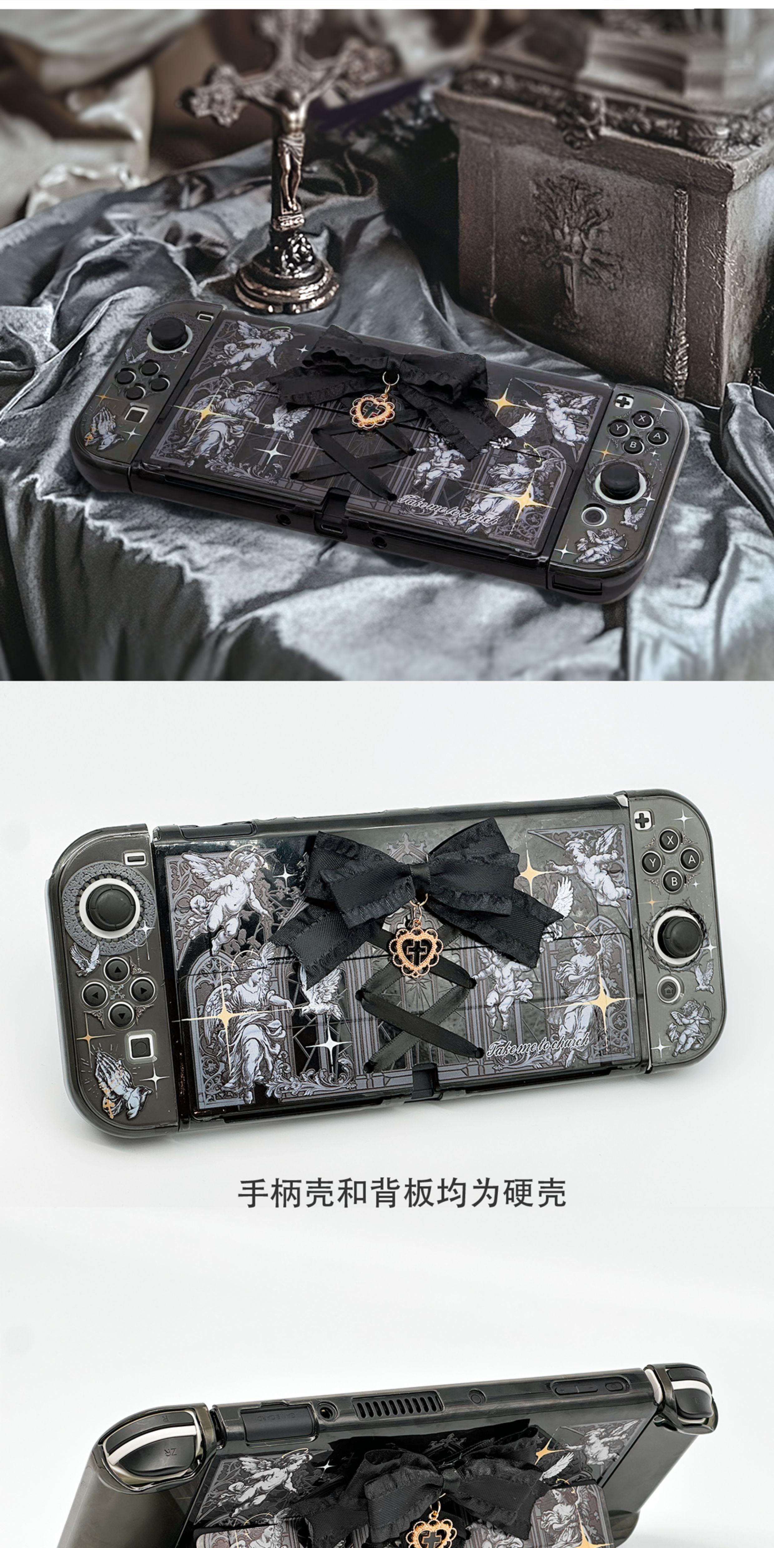 Gothic Cathedral Protective Case For Nintendo Switch / Oled / Switch 2 - Ornamental Hard Shell With Architectural Details