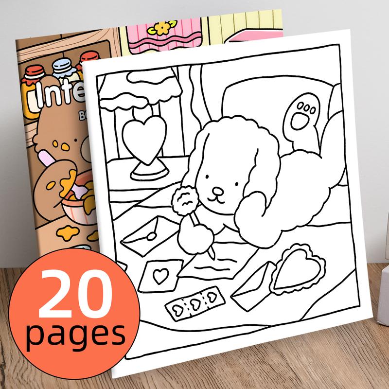 BOBBIE GOODS Adult Coloring Book, 20-Page Drawing Activity, Ideal Gift for Adults & Festive Occasions, Party Supplies