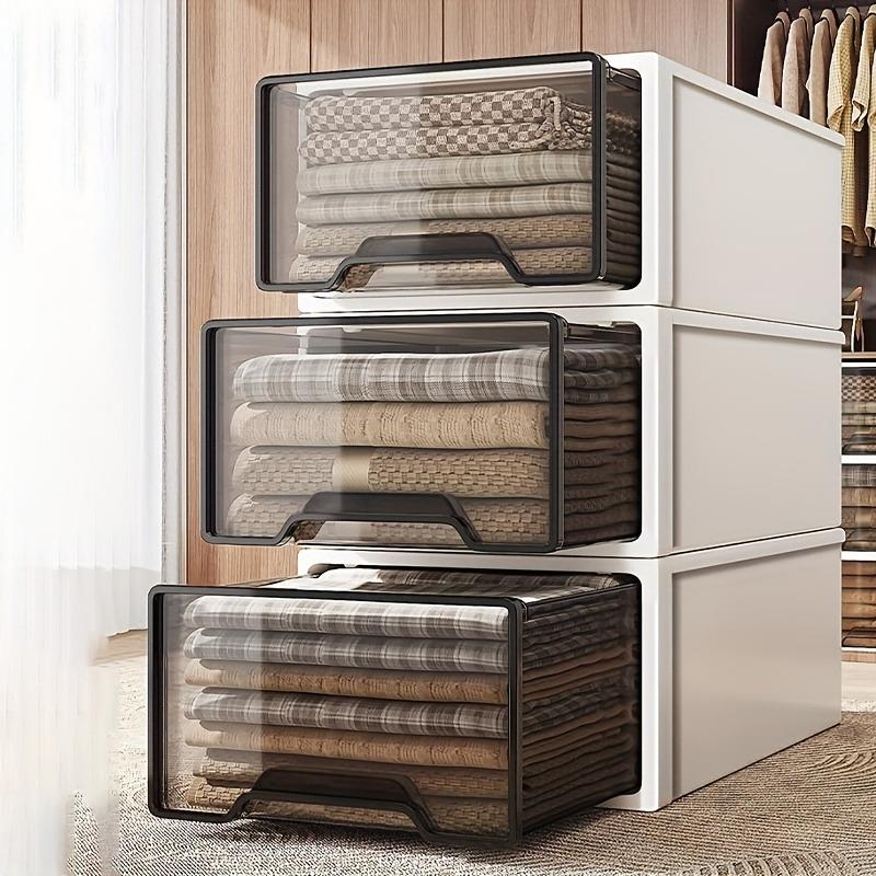 Multifunctional Foldable Clothing Storage Box, Durable Polyester Fiber Organizer, Space Saving Design for Closets and Dorms, Closet Organizers